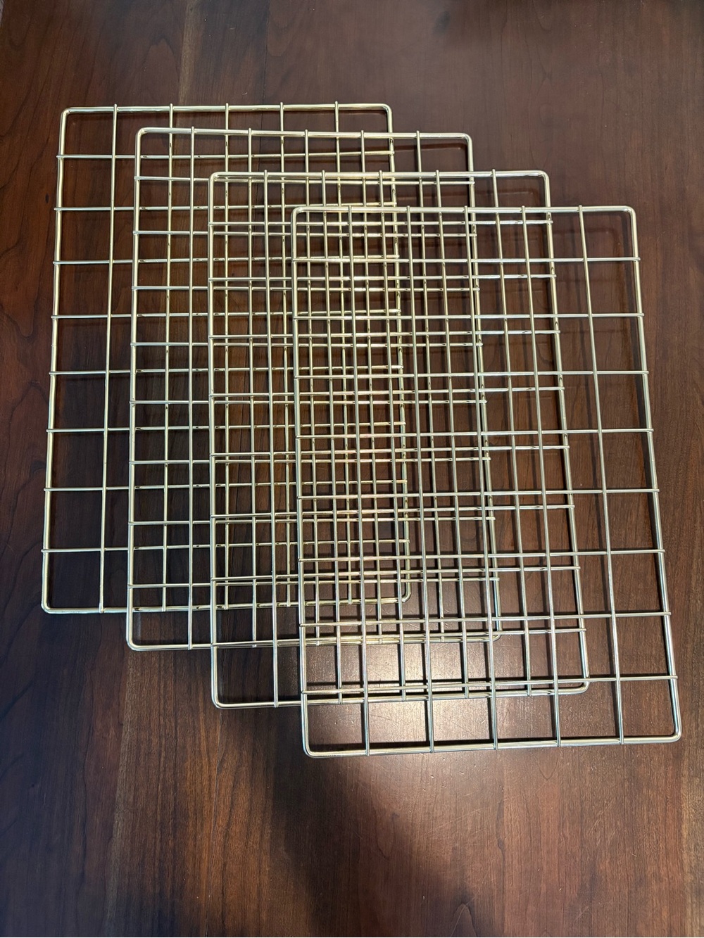Home Accents Gold Metal Grid Picture Frame Set